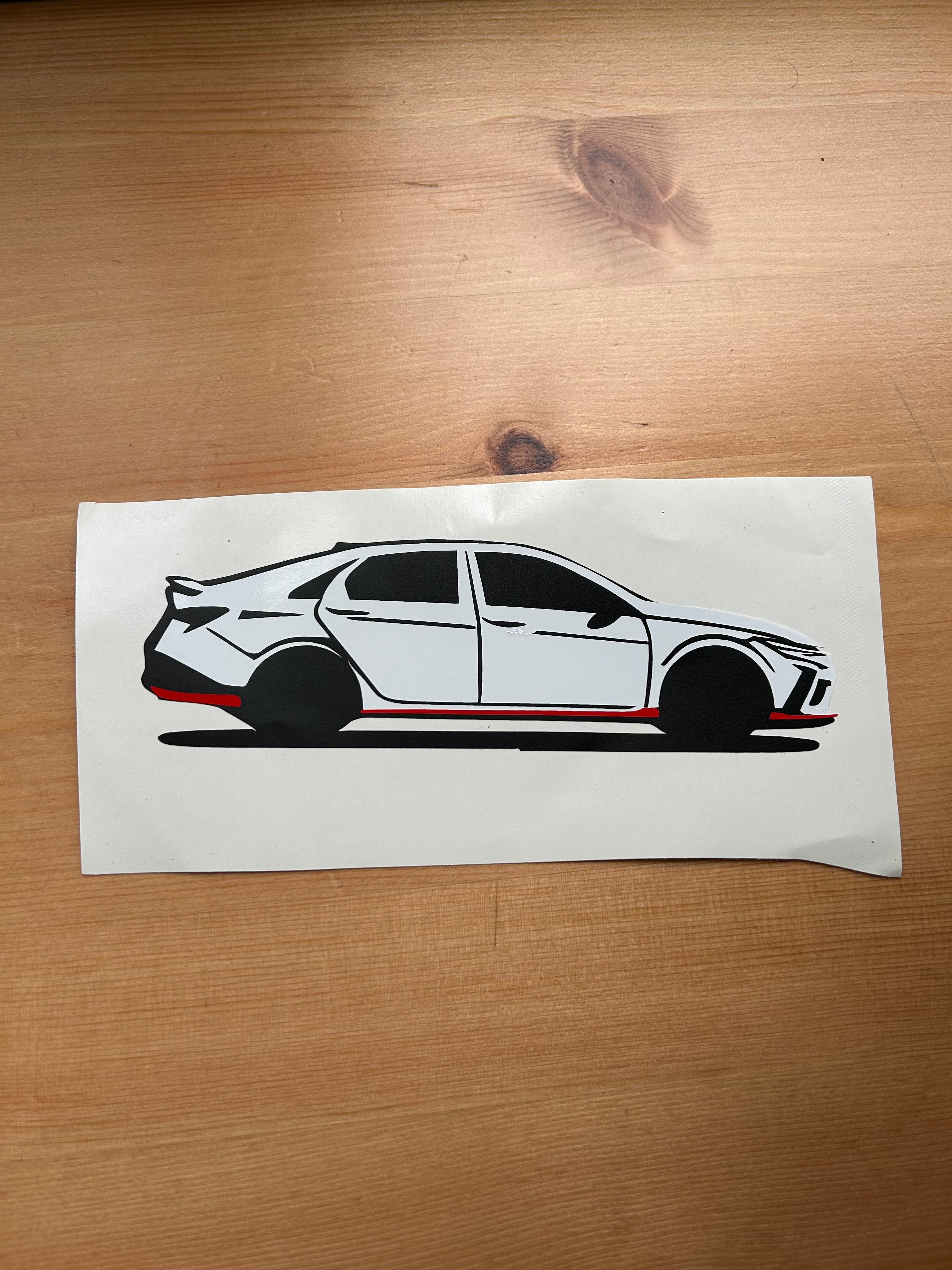 i30N Sedan Side-On Kiss Cut Sticker – Turtle Trail Designs