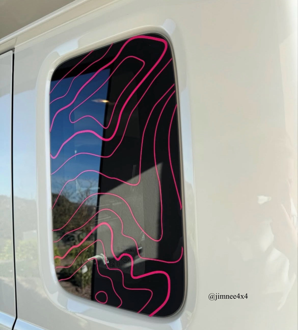 Topographic Rear Quarter Window Overlay - Vinyl - Sold as a Pair